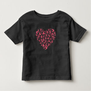 Kärlek Girls Gymnastics - Silhouette Heart T Shirt