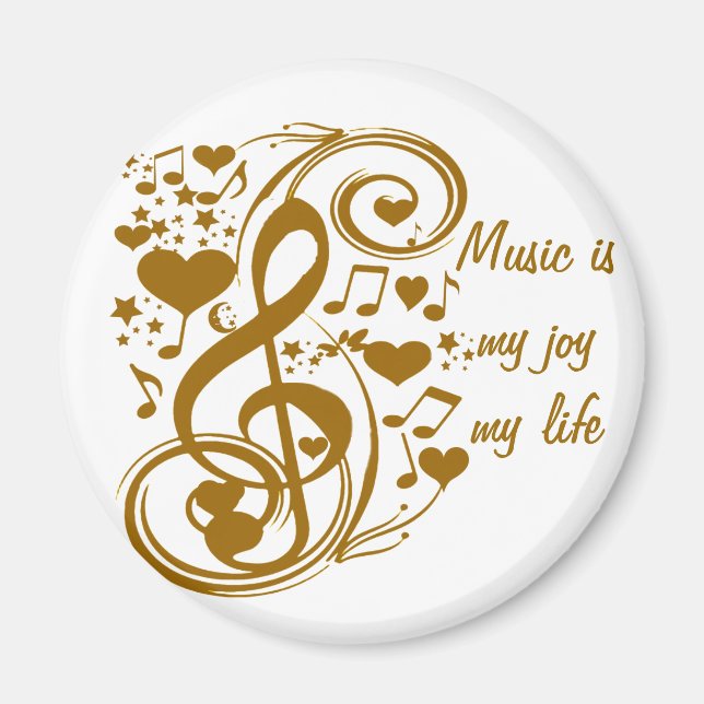 Kärlek & Glädje-Guld_ Magnet (Framsidan)