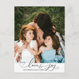 Kärlek & Glädje | Jul Typografi Foto Postkort Vykort
