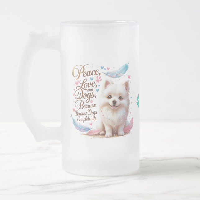 Kärlek-glaset Fluffy Valp Mugg (Vänster)