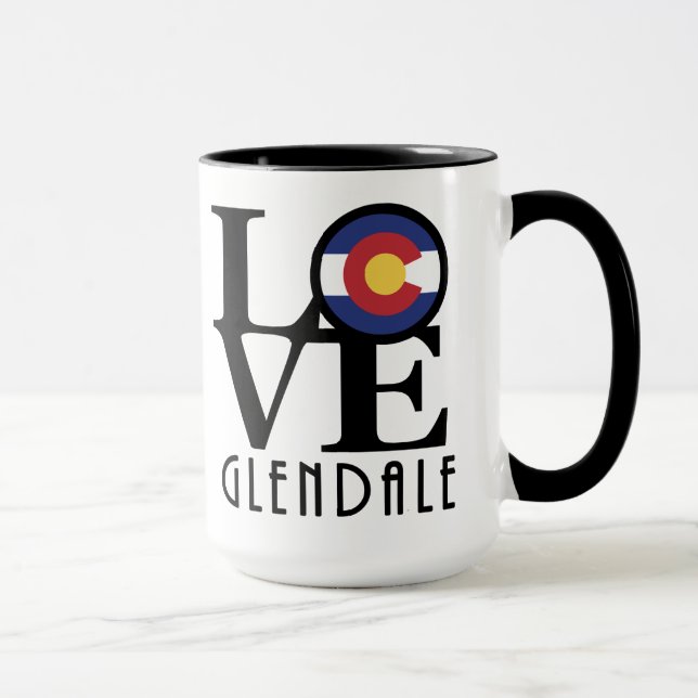 KÄRLEK Glendale Colorado 15oz Mugg (Höger)