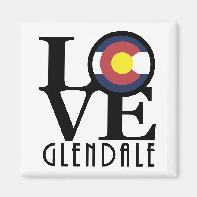KÄRLEK Glendale Colorado Magnet (Framsidan)
