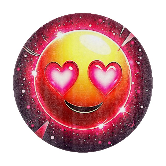 Kärlek Glitter Emoji Hjärtan (Framsidan)