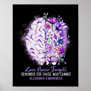 Kärlek glömmer aldrig Alzheimers medvetandehöjande Poster
