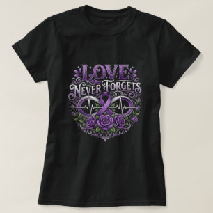 Kärlek Glömmer Aldrig Infinity Alzheimer-present T Shirt