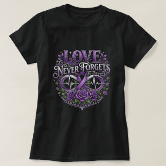 Kärlek Glömmer Aldrig Infinity Alzheimer-present T Shirt