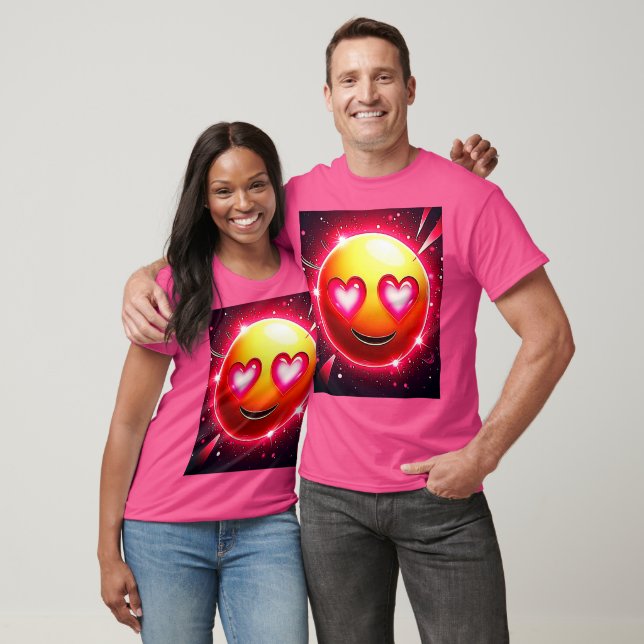 Kärlek Gnistra Emoji Hearts T Shirt (Unisex)