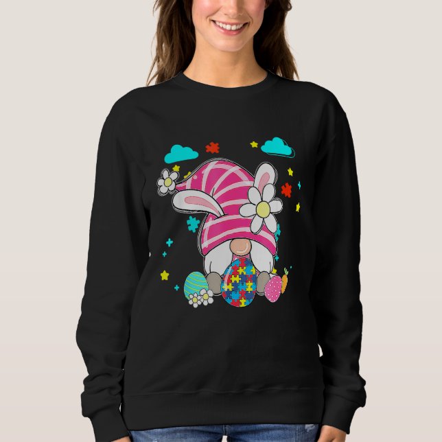 Kärlek Gnome Autism Awareness Accepterar Öster T Shirt (Framsida)