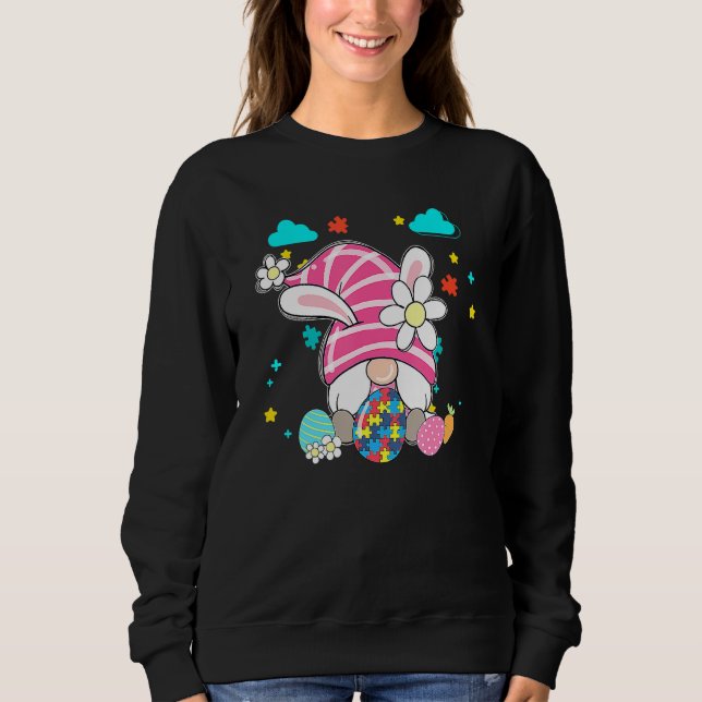 Kärlek Gnome Autism Awareness Accepterar Öster T Shirt (Framsida)