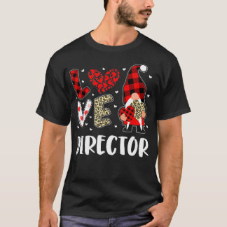 Kärlek Gnome Director Valentines day Play Leopard T Shirt