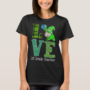 Kärlek Gnome Earth Day 2023 1st Klass Lärare T Shirt