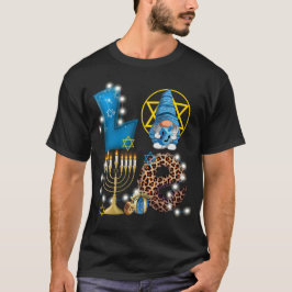 KÄRLEK Gnome Hanukkah-Dekorationerna Chanukah T Shirt