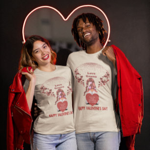 Kärlek Gnome Lycklig Namn citat Valentines day Uni T Shirt