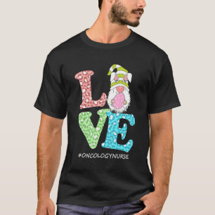 Kärlek Gnome oncology Nurse Leopard Glad påsk Day T Shirt