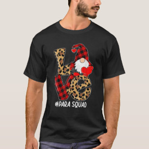 Kärlek Gnome Para Squad Lycklig Valentine Gnome Te T Shirt