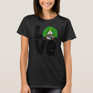 Kärlek Gnome Rainbow Women St Patricks Kärlek T Shirt