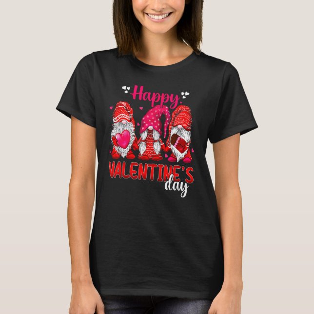 Kärlek Gnome Squad Lycklig Valentine Gnome T Shirt (Framsida)