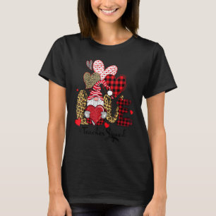 Kärlek Gnome Teacher Squad Lycklig Valentine Gnome T Shirt