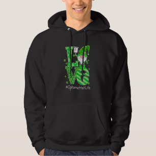 Kärlek Gnome Vision Squad Optometrist Life St Patr Hoodie
