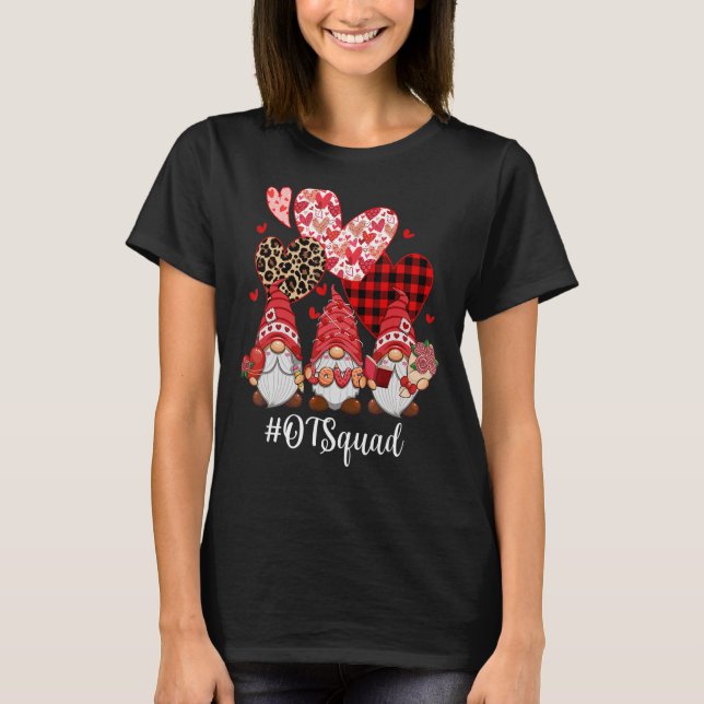 KÄRLEK Gnomes Valentine OT Squad Occupation Therap T Shirt (Framsida)