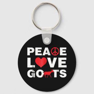 Kärlek Goat Peace Goat Nyckelring