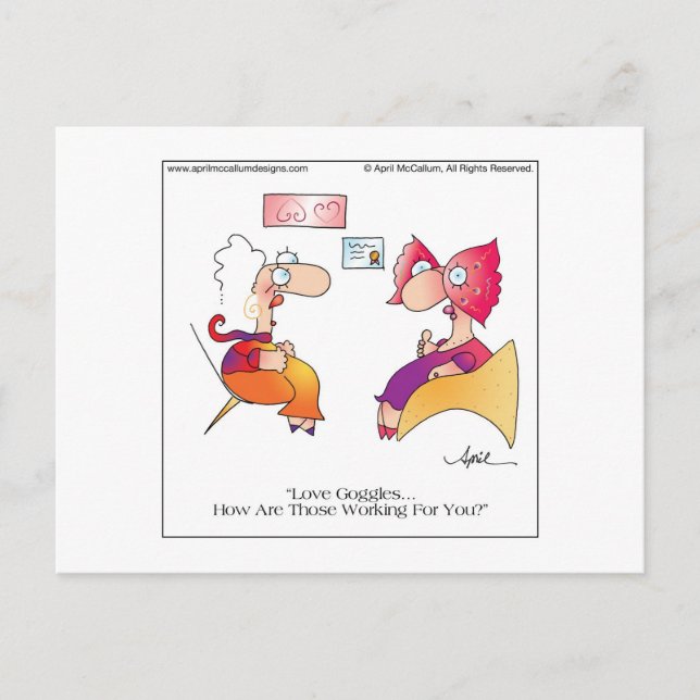 KÄRLEK GOGGLES-vykort från april McCallum Vykort (Framsida)