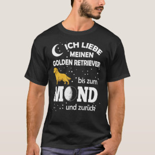 Kärlek Golden Retriever Måne T Shirt
