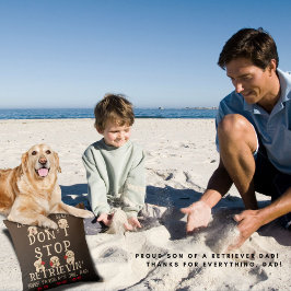 Kärlek Golden Retriever Pappa Hund älskare Fars da Kudde