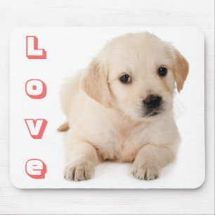 Kärlek Golden Retriever Puppy Hund Mousepad Musmatta