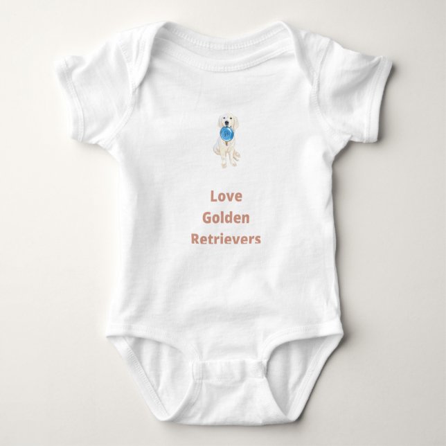 Kärlek Golden Retrievers - Golden Retriever T Shirt (Framsida)