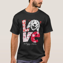 Kärlek Goldendoodle hundar älskare valentin T Shirt