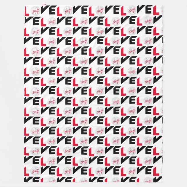 Kärlek golf fleecefilt (Framsidan)