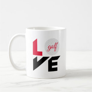 Kärlek golf kaffemugg