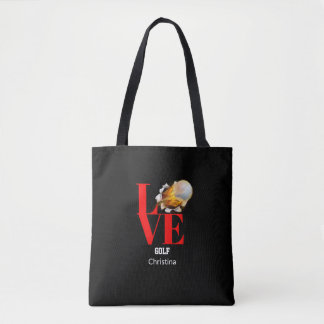 Kärlek Golf Personlig Shoulder Tote Bag Tygkasse