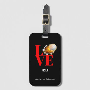Kärlek Golf Personlig Sports Bagagebricka