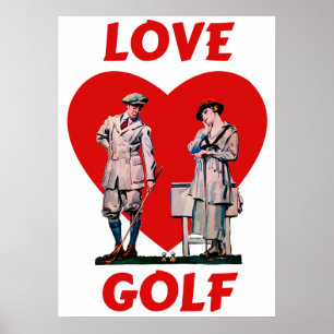 Kärlek Golf Poster