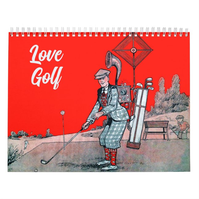 Kärlek Golf - Vintage Golf Calendar Kalender (Omslag)