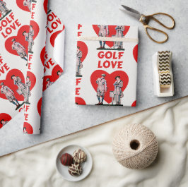 Kärlek Golf Wrapping Papper Presentpapper