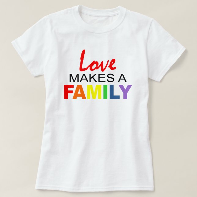 KÄRLEK GÖR EN FAMILJ. TRÖJA (Design framsida)