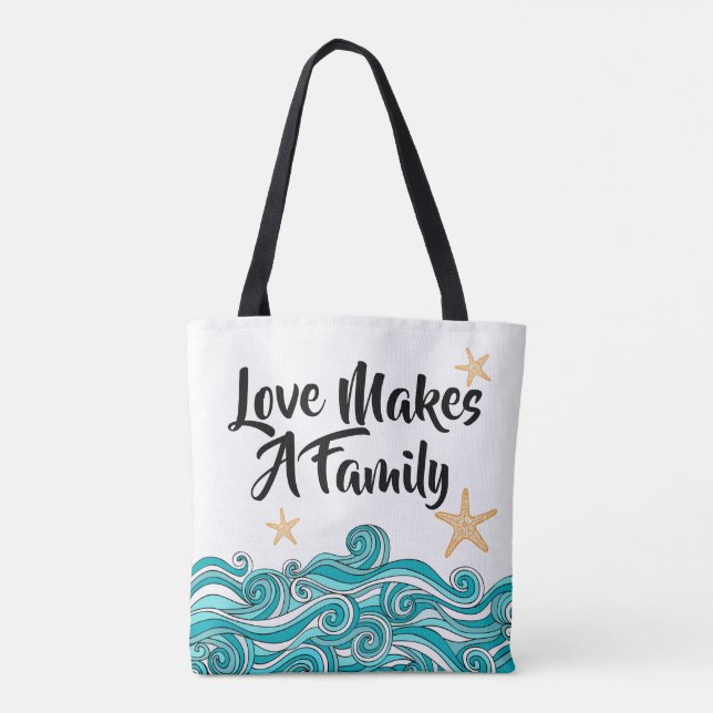 Kärlek gör en familjadoption - tygkasse (Baksida)