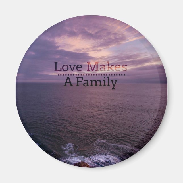 Kärlek gör en familjeadoption - Foster Care Magnet (Framsidan)