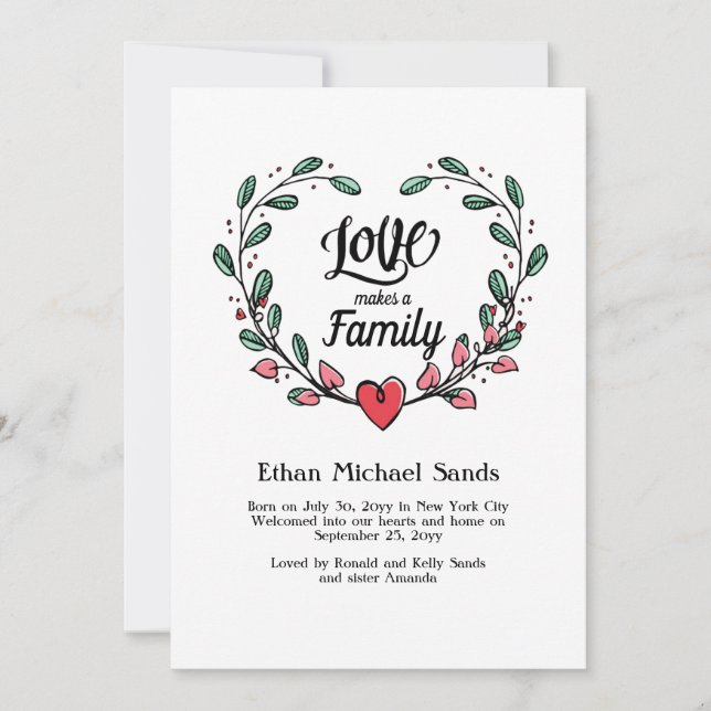 Kärlek gör ett fotomeddelande för familjen meddelande (Framsida)