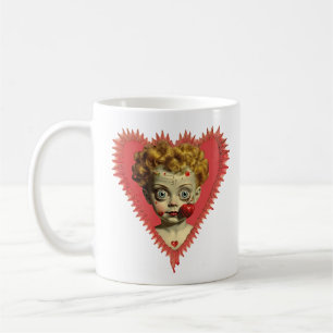 Kärlek Gör Ont Rolig Steampunk Kerub Engel Zombie Kaffemugg