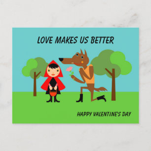 Kärlek gör oss bättre på Valentines vykort för Hel
