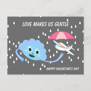 Kärlek gör oss försiktiga med Valentinens vykort f
