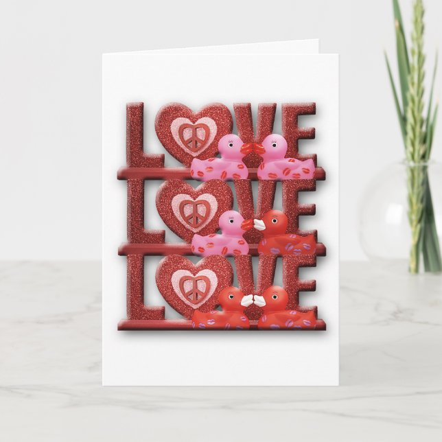 Kärlek gör världen att gå 'rundan helgkort (Framsida)