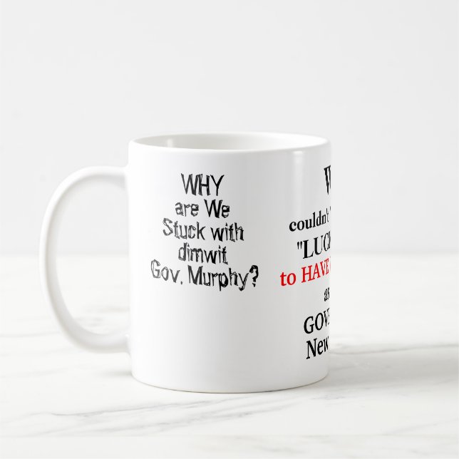 Kärlek Gov. DeSantis Dimwit Gov. Murphy Kaffemugg (Vänster)