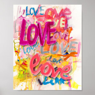 KÄRLEK Graffiti Art Poster