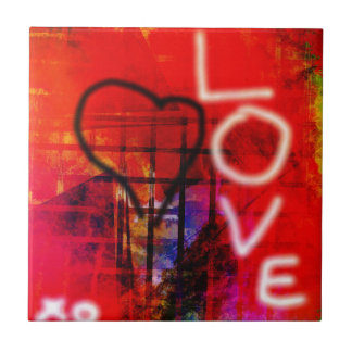 Kärlek Graffiti Kakelplatta
