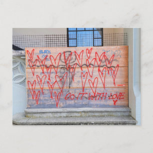 Kärlek Graffiti Vykort